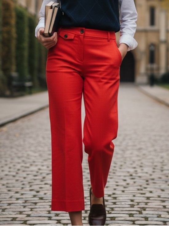 J. Crew Pants - J. Crew Wide-Leg Pants High Rise Casual Crop Trouser Preppy Academia Casial